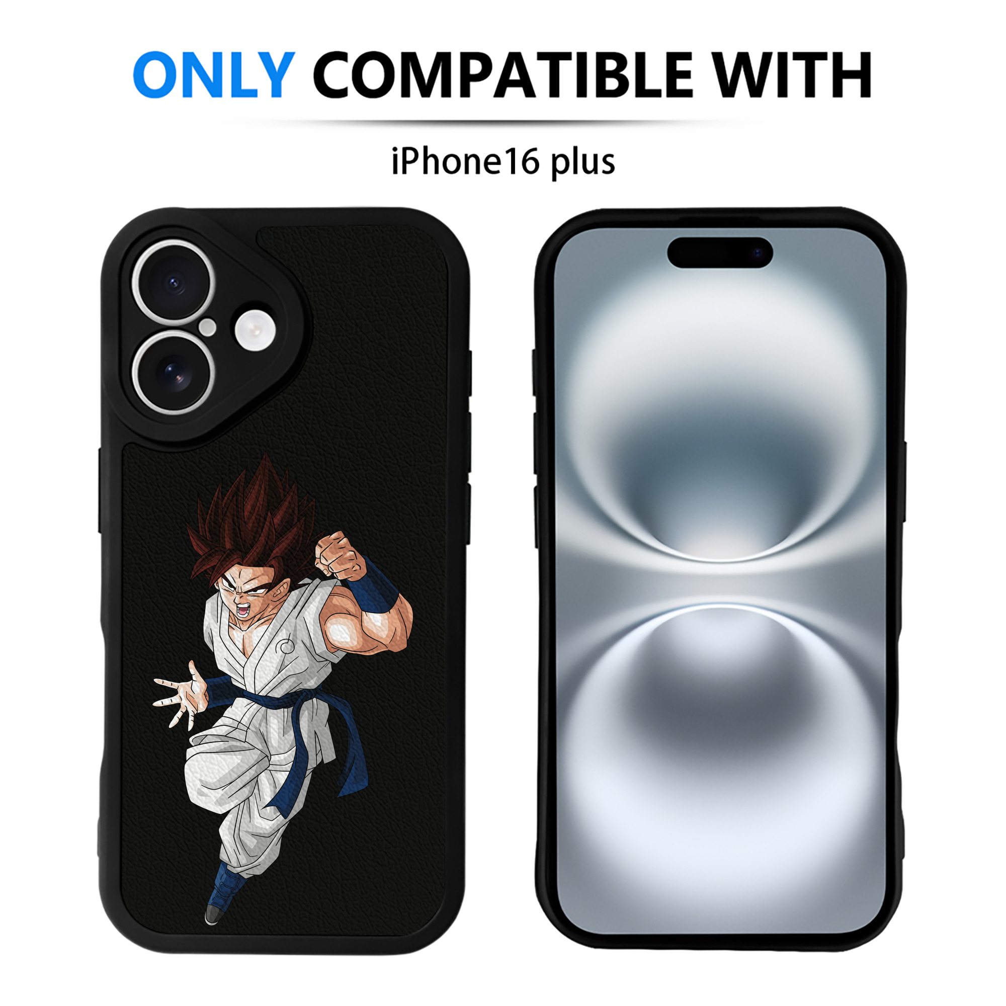 （画像用） ドラゴンボール 孫 悟飯（そんごはん）DRAGON BALL Son Gohan 【iPhone 16シリーズ対応】シリコンスマホケース（レザー調） 材質：シリコン